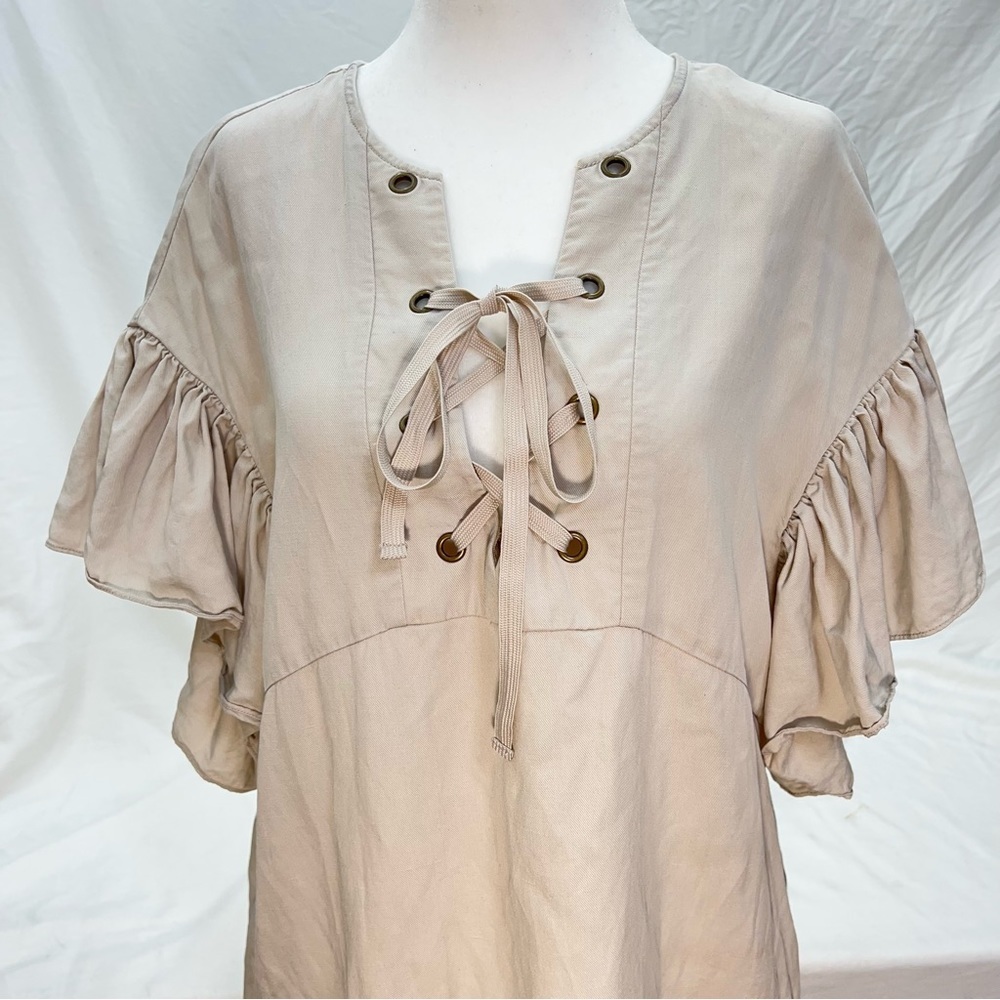 Ulla Johnson cute ruffled Linen blend mini dress - size 6